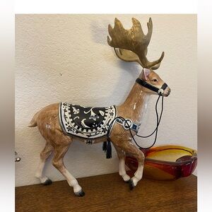 Fitz and Floyd Large Bristol Reindeer Discontinued Rare